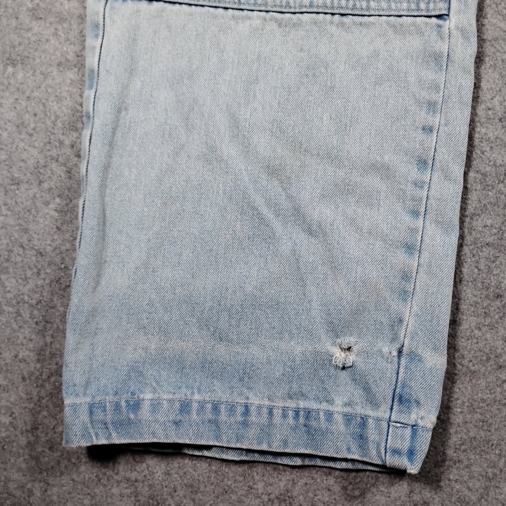 Dickies Double Knee Denim Jeans Mens 32x30 Light Wash Blue Skate Distressed Work - Picture 13 of 16
